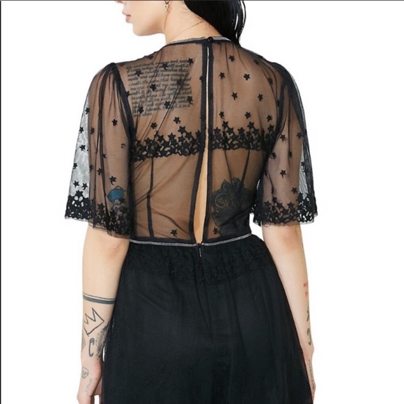 Honey Punch Carina Star Lace Romper - Picture 3 of 13